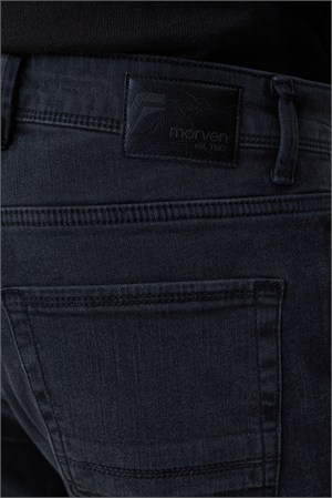 Morven Erkek Füme Denim 5 Cep Slim Fit Jean Kot Pantolon