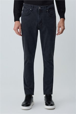 Morven Erkek Füme Denim 5 Cep Slim Fit Jean Kot Pantolon