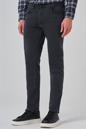 Morven Erkek Füme Denim 5 Cep Slim Fit Jean Kot Pantolon