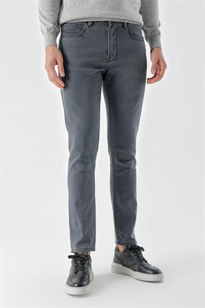 Morven Erkek Füme Mevsimlik Pamuk 5 Cep Slim Fit Jean Pantolon