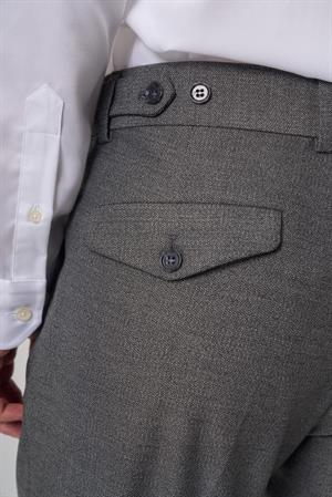 Morven Erkek Füme Poliviskon Trend Desenli Slim Fit Çift Pile Pantolon