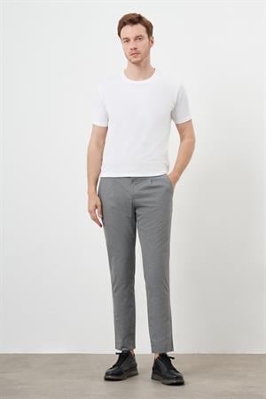 Morven Erkek Füme Poliviskon Trend Pileli Slim Fit Spor Pantolon