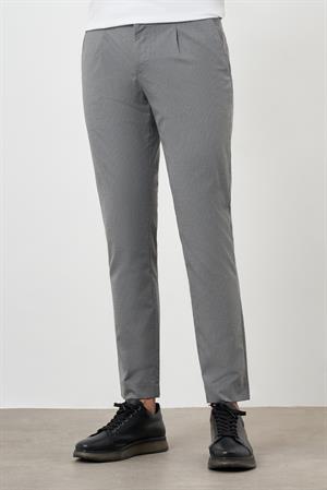 Morven Erkek Füme Poliviskon Trend Pileli Slim Fit Spor Pantolon