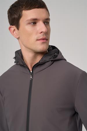 Morven Erkek Füme Trend Çift Taraflı Kapüşonlu Mont