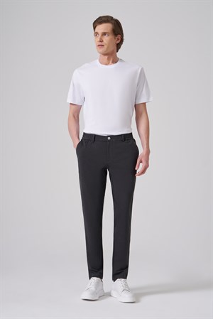 Morven Erkek Füme Trend Düz Tam Lastikli Slim Fit Pantolon
