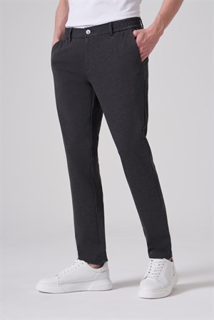 Morven Erkek Füme Trend Düz Tam Lastikli Slim Fit Pantolon