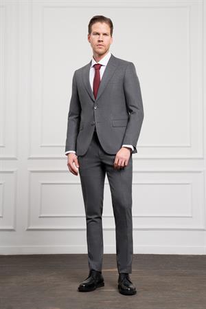 Morven Erkek Füme Trend Slim Fit Dar Kesim Sivri Yaka Takım Elbise