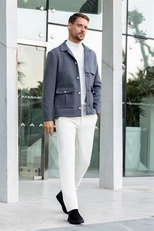 Morven Erkek Füme Yünlü Worker Ceket