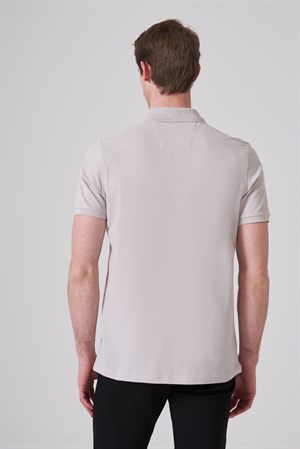 Morven Erkek Gri Basic Polo Yaka Dynamic Fit T-Shirt