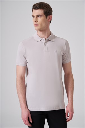 Morven Erkek Gri Basic Polo Yaka Dynamic Fit T-Shirt