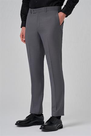 Morven Erkek Gri Klasik Slim Fit Dar Kesim Pantolon