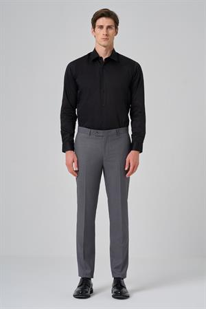 Morven Erkek Gri Klasik Slim Fit Dar Kesim Pantolon