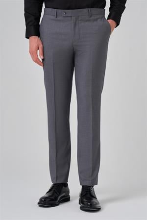 Morven Erkek Gri Klasik Slim Fit Dar Kesim Pantolon