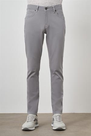 Morven Erkek Gri Pamuk 5 Cep Slim Fit Jean Kot Pantolon