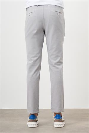 Morven Erkek Gri Pamuk Keten Trend İpli Jogger Slim Fit Spor Pantolon