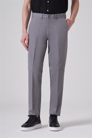 Morven Erkek Gri Pamuk Trend Dynamic Fit Chino Pantolon
