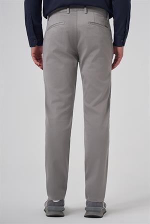 Morven Erkek Gri Pamuk Trend Slim Fit Chino Pantolon