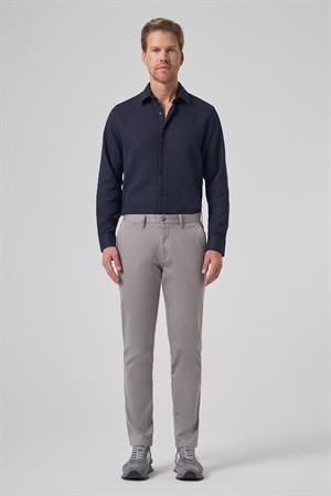 Morven Erkek Gri Pamuk Trend Slim Fit Chino Pantolon