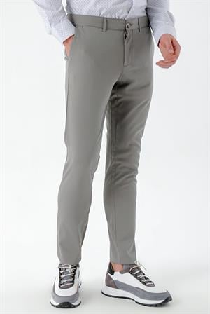 Morven Erkek Gri Piefti Pamuk Yan Cep Slim Fit Chino Pantolon