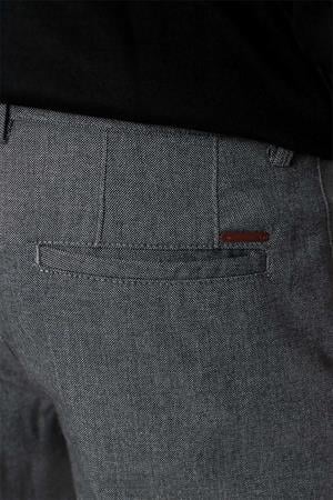 Morven Erkek Gri Poliviskon Desenli Slim Fit Pantolon