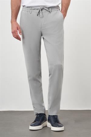 Morven Erkek Gri Poliviskon Trend İpli Jogger Slim Fit Spor Pantolon