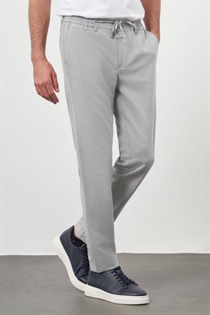 Morven Erkek Gri Poliviskon Trend İpli Jogger Slim Fit Spor Pantolon