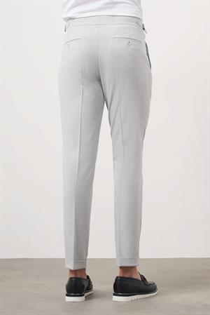 Morven Erkek Gri Poliviskon Trend Pileli Slim Fit Spor Pantolon