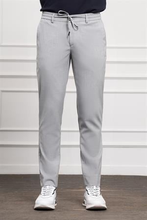 Morven Erkek Gri Slim Fit Dar Kesim İpli Jogger Pantolon