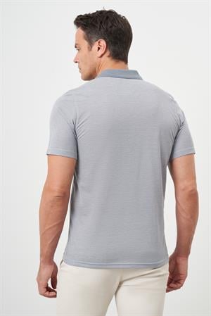Morven Erkek Gri Trend Cepli Polo Yaka T-Shirt