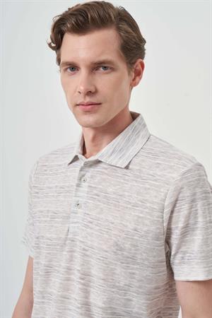 Morven Erkek Gri Trend Dinamik Fit Polo Yaka T-Shirt