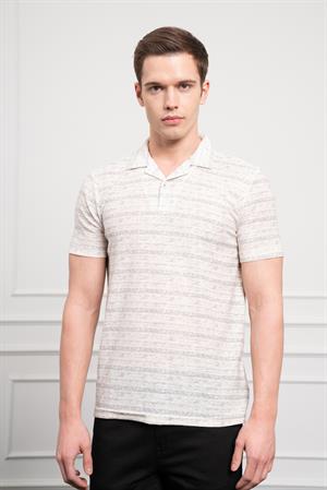 Morven Erkek Gri Trend Dynamic Fit Rahat Kesim Polo Yaka T-Shirt