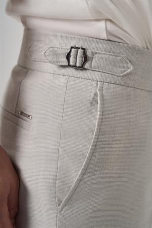 Morven Erkek Gri Trend Pileli Slim Fit Pantolon