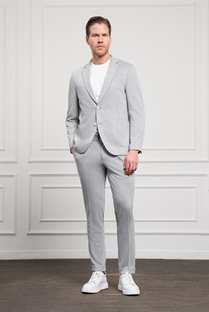 Morven Erkek Gri Trend Slim Fit Mono Yaka Takım Elbise