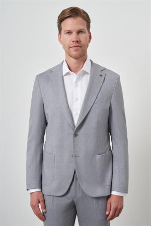 Morven Erkek Gri Trend Slim Fit Mono Yaka Takım Elbise
