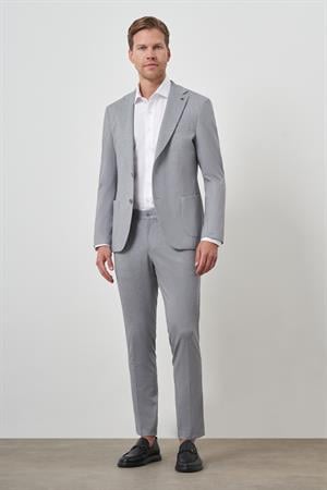 Morven Erkek Gri Trend Slim Fit Mono Yaka Takım Elbise