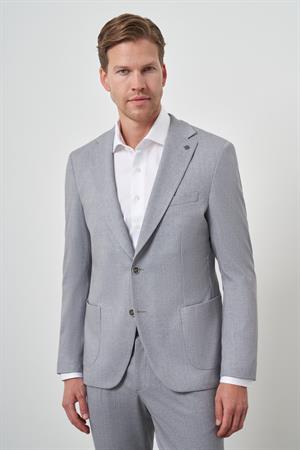 Morven Erkek Gri Trend Slim Fit Mono Yaka Takım Elbise