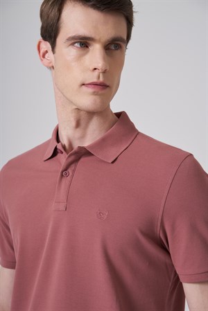 Morven Erkek Gül Basic Polo Yaka Dynamic Fit T-Shirt