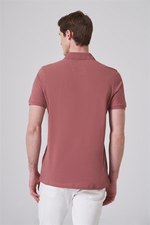 Morven Erkek Gül Basic Polo Yaka Dynamic Fit T-Shirt