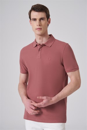 Morven Erkek Gül Basic Polo Yaka Dynamic Fit T-Shirt