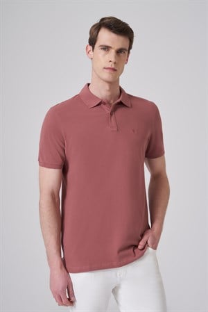 Morven Erkek Gül Basic Polo Yaka Dynamic Fit T-Shirt