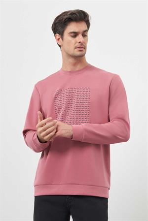 Morven Erkek Gül Trend Bisiklet Yaka Sweat-Shirt