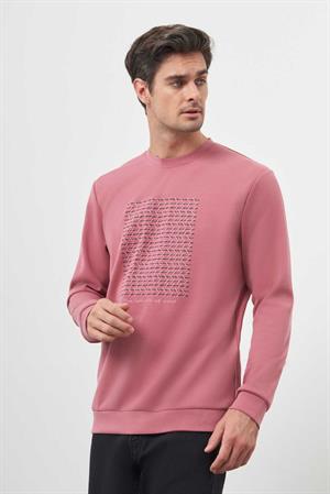 Morven Erkek Gül Trend Bisiklet Yaka Sweat-Shirt