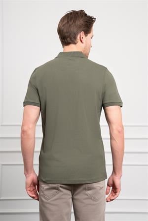 Morven Erkek Haki Basic Polo Yaka Dynamic Fit T-Shirt