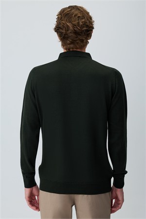 Morven Erkek Haki Basic Polo Yaka Dynamic Fit Rahat Kesim Triko