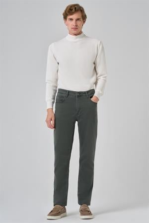 Morven Erkek Haki Denim 5 Cep Dynamic Fit Jean Kot Pantolon