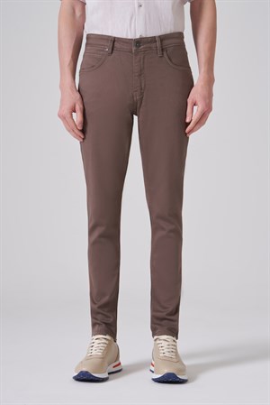 Morven Erkek Haki Denim 5 Cep Slim Fit Jean