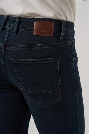 Morven Erkek Haki Denim 5 Cep Slim Fit Jean Kot Pantolon