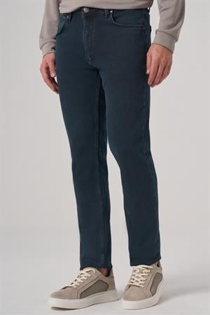 Morven Erkek Haki Denim 5 Cep Slim Fit Jean Kot Pantolon