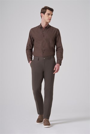 Morven Erkek Haki Pamuk Trend Dynamic Fit Chino Pantolon