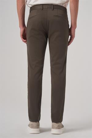 Morven Erkek Haki Pamuk Trend Slim Fit Chino Pantolon
